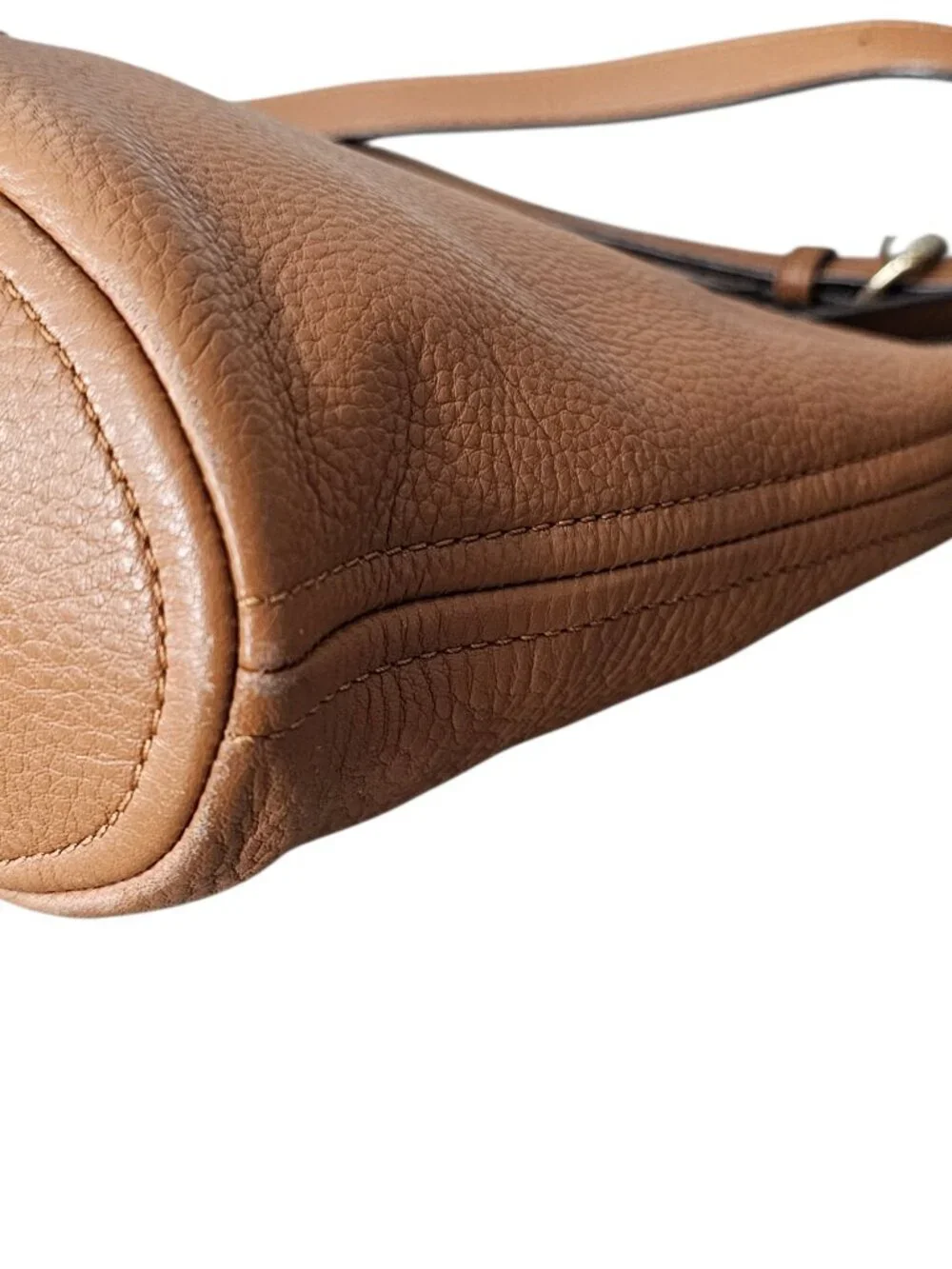 Michael Kors Lupita Pebble Leather Hobo Messenger Shoulder Bag COA Brown